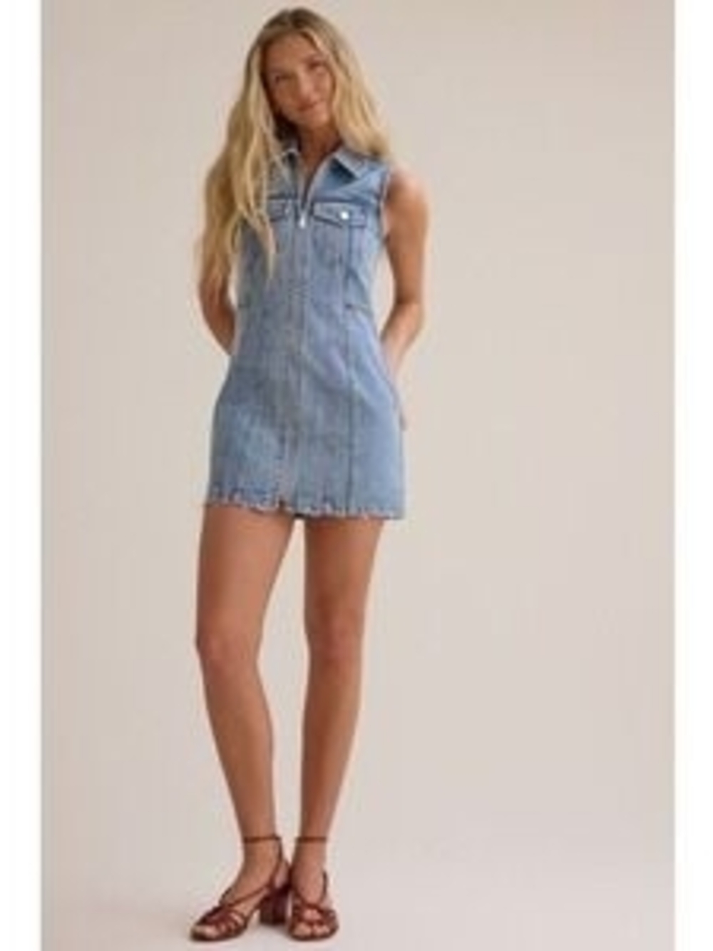 Altar'd State Penelope Collared Denim Dress